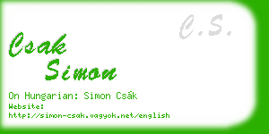 csak simon business card